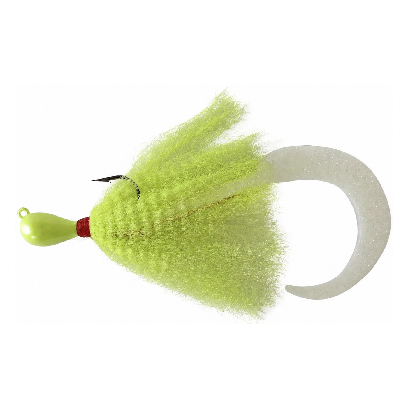 RD Strike Jig — Chartreuse head & body with White glow tail / (SKU 50-164)
