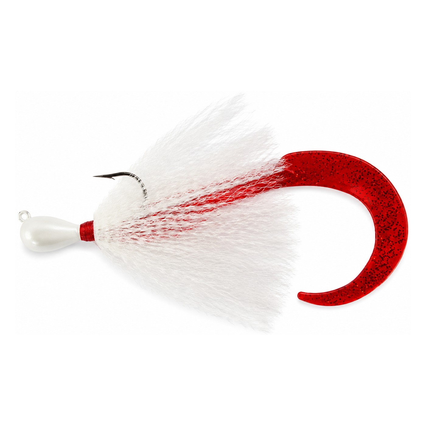 RD Strike Jig — White head & body with Red tail / (SKU 50-163)